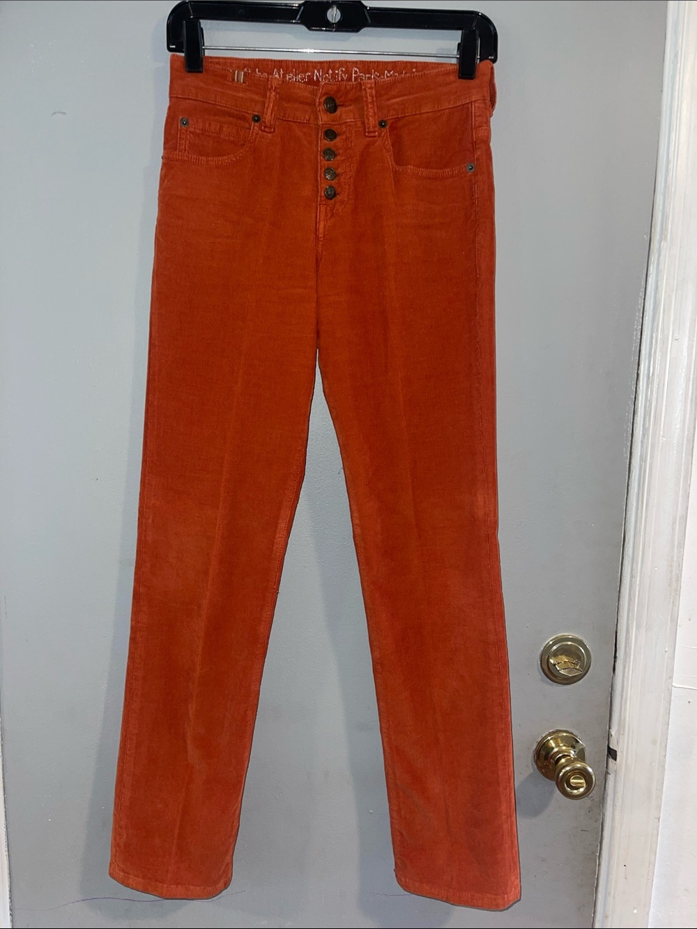 Notify Aloha High-Rise Straight Leg Corduroy‎ Pants Size 24